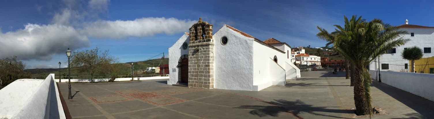 Church on the square in Chipude